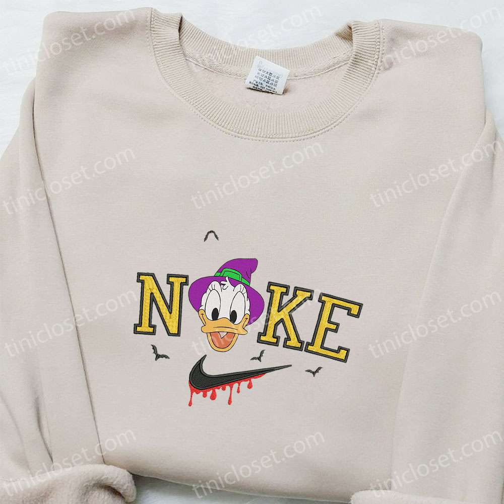 Nike x Donald Duck Witch Embroidered Sweatshirt, Walt Disney Characters Embroidered Shirt, Best Halloween Gift Ideas