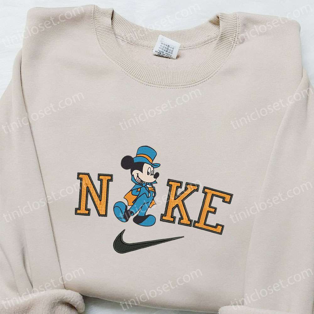 Nike x Mickey Mouse Magician Embroidered Sweatshirt, Walt Disney Characters Embroidered Shirt, Best Halloween Gift Ideas