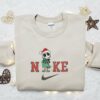 Jack and Oogie Boogie Xmas Embroidered Sweatshirt, Horror Movie Halloween Embroidered Shirt, Best Christmas Gift Ideas