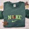 Grinch Santa Laughing Christmas Embroidered Sweatshirt, Movie Christmas Embroidered Shirt, Best Christmas Gift Ideas