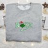 Christmas Grinch Head Embroidered Sweatshirt, Movie Christmas Embroidered Shirt, Best Christmas Gift Ideas
