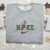 Christmas Mickey Candy Cane Embroidered Sweatshirt, Christmas Embroidered Shirt, Best Christmas Gift Ideas
