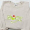 Christmas Mickey Grinch Head Embroidered Sweatshirt, Movie Christmas Embroidered Shirt, Best Christmas Gift Ideas