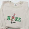Christmas Mickey Mouse Candy Cane Embroidered Sweatshirt, Movie Christmas Embroidered Shirt, Best Christmas Gift Ideas