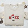 Jack Skellington Xmas Hat Christmas Embroidered Sweatshirt, Christmas Embroidered Shirt, Best Christmas Gift Ideas