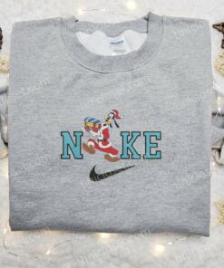 Goofy Santa Claus Disney x Nike Christmas Embroidered Sweatshirt Cartoon Christmas Embroidered Shirt Best Christmas Gift Ideas 2