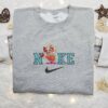 White Rabbit Xmas Embroidered Sweatshirt, Disney Alice In Wonderland Embroidered Shirt, Best Christmas Gift