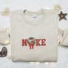 Gremlins Christmas Wreath Embroidered Sweatshirt, Movie Embroidered Shirt, Christmas Embroidered Hoodie