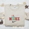 James P. Sullivan And Mike Wazowski Xmas Embroidered Shirt, Disney Characters Embroidered Hoodie, Best Christmas Gift