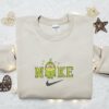Nike Christmas x Minion Grinch Cartoon Embroidered Sweatshirt, Disney Characters Movie Merry Christmas Embroidered Shirt, Best Christmas Day Gift Ideas