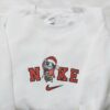 Nike x Sally Christmas Hat Embroidered Sweatshirt, The Nightmare Before Christmas Embroidered Hoodie, Nike Inspired Embroidered T-shirt