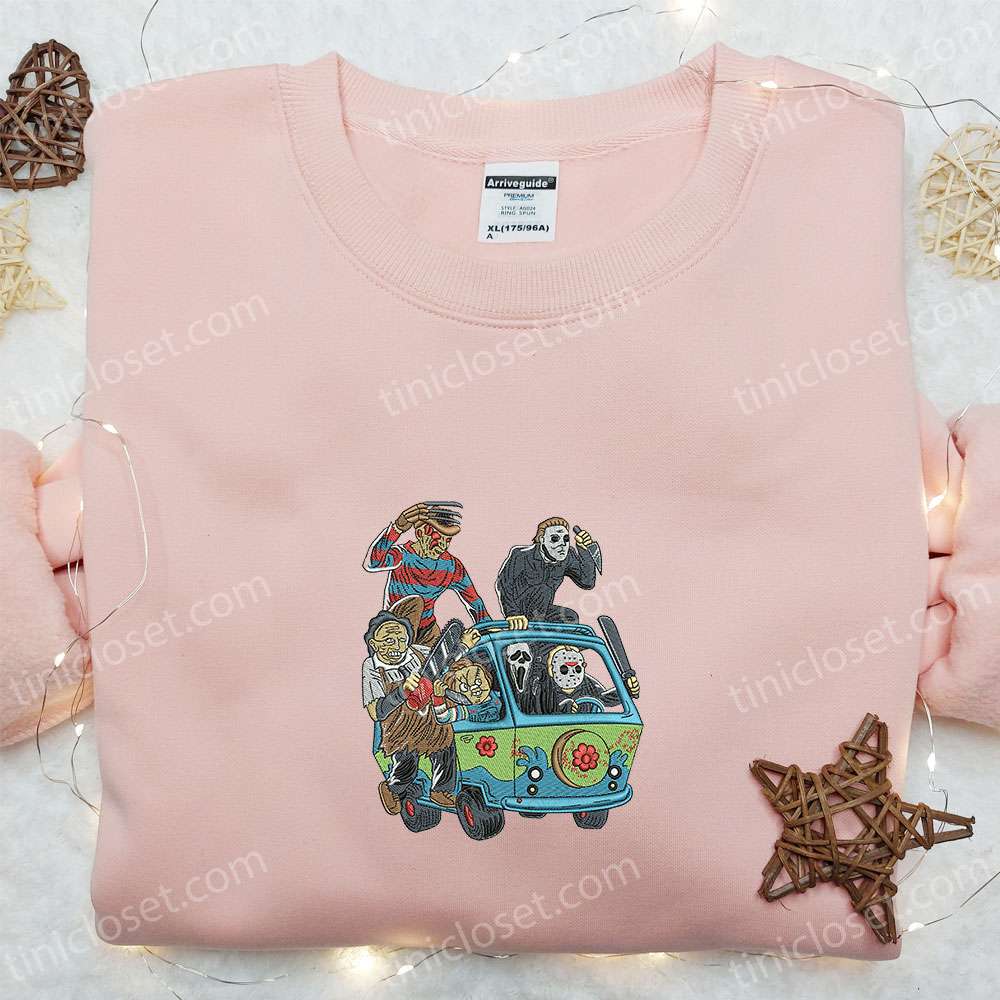 Halloween Gang Embroidered Shirt Spirit Halloween Embroidered T shirt Funny Halloween Embroidered Hoodie 2 1