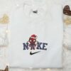 Nike x Chibi Spider-Man Santa Claus Embroidered Shirt, Nike Inspired Embroidered Hoodie, Family Christmas Gifts