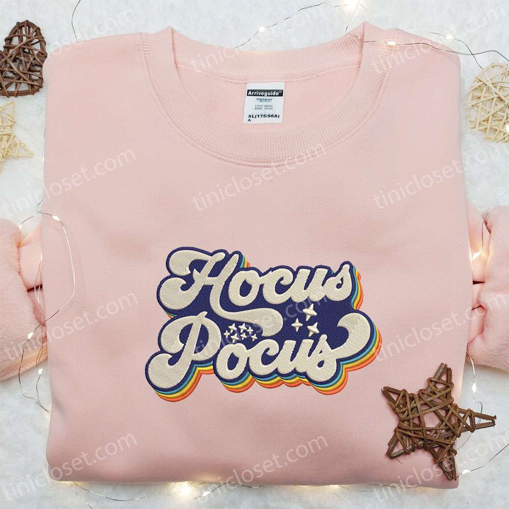 Hocus Pocus Retro Vintage Embroidered Shirt Halloween Embroidered Shirt Best Halloween Gifts for Family 2