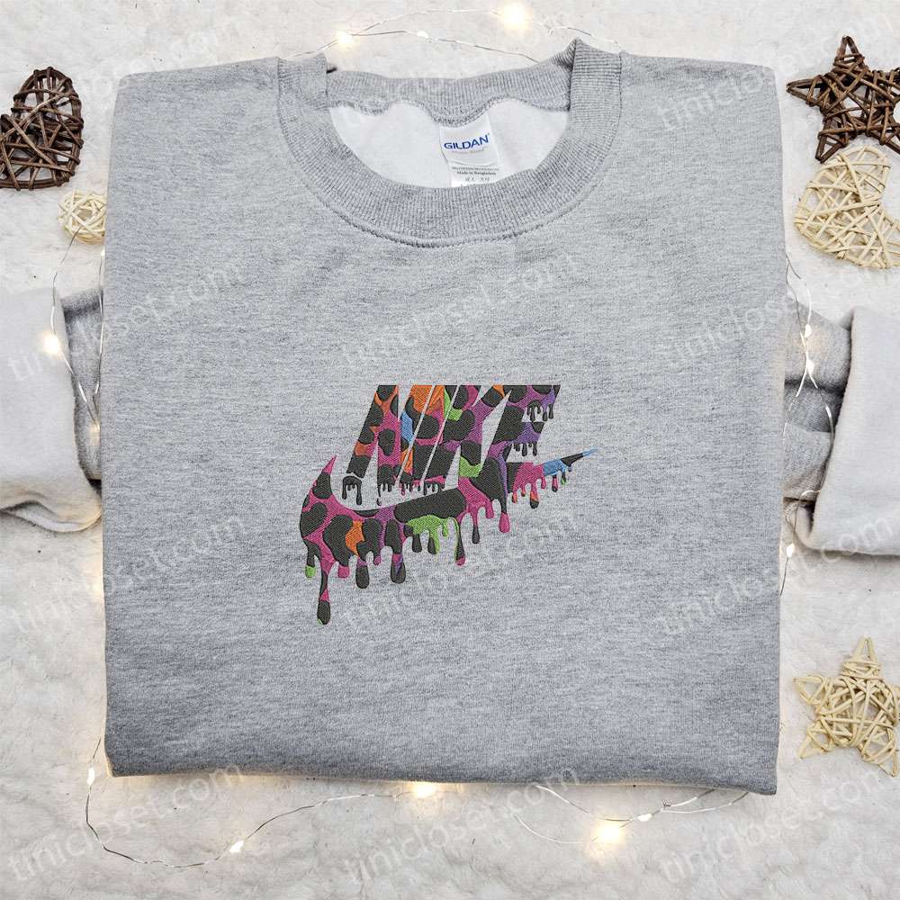 Nike x Vintage Colors Embroidered Sweatshirt, Nike Inspired Embroidered Shirt, Best Gift Ideas For All Occasions