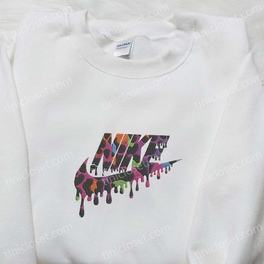 Nike x Vintage Colors Embroidered Sweatshirt, Nike Inspired Embroidered Shirt, Best Gift Ideas For All Occasions