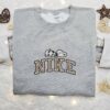 Sleeping Snoopy Peanuts Embroidered Shirt, Cartoon Embroidered Hoodie, Long Distance Relationship Gift