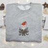 Chibi Slenderman Christmas Embroidered Sweatshirt, Christmas Embroidered Hoodie, Best Gifts For Family