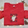Baymax Ba La La Christmas Embroidered Shirt, Disney Embroidered Hoodie, Christmas Embroidered Shirt