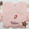 Believe Wine Glass Embroidered Shirt, Christmas Embroidered Hoodie, Best Gifts For Family