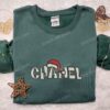 Chanel Christmas Hat Cake Embroidered Shirt, Christmas Embroidered Hoodie, Best Gifts For Family