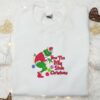 Grinch How The Bills Stole Christmas Embroidered Shirt, Funny Christmas Embroidered Hoodie, Best Gifts For Family