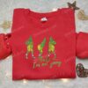 Grinch Thats It Im Not Going Embroidered Shirt, Christmas Embroidered Hoodie, Best Gifts For Family