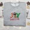 Joy Christmas Sexy Lady Embroidered Shirt, Christmas Embroidered Hoodie, Best Gifts For Family