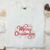 Merry Christmas Embroidered Shirt, Christmas Embroidered Hoodie, Best Christmas Gifts For Family