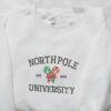 North Pole University Est 1603 Embroidered Shirt, Christmas Embroidered Hoodie, Best Gifts For Family