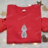 Olaf Embroidered Shirt, Disney Frozen Embroidered Hoodie, Best Gifts For Family