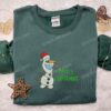 Olaf Merry Christmas Embroidered Shirt, Disney Frozen Embroidered Hoodie, Best Christmas Gifts For Family