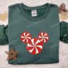 Peppermint Mickey Logo Embroidered Shirt, Disney Characters Embroidered Hoodie, Best Christmas Gifts For Family