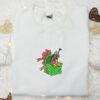 Pluto In Christmas Gift Box Embroidered Shirt, Disney Characters Embroidered Hoodie, Christmas Embroidered Shirt