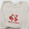 Santa Claus And Mrs Claus Embroidered Shirt, Christmas Embroidered Hoodie, Best Gifts For Family
