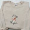 Merry Christmas Gnome Candy Cane Embroidered Shirt, Christmas Embroidered Hoodie, Best Christmas Gifts For Family