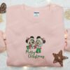 Mickey And Minnie Merry Christmas Embroidered Shirt, Disney Characters Embroidered Hoodie, Best Christmas Gifts For Family