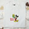 Mickey Holiday Wishes Embroidered Shirt, Disney Characters Embroidered Hoodie, Best Christmas Gifts For Family