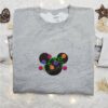 Mickey Logo Christmas Tangled Lights Embroidered Shirt, Disney Characters Embroidered Hoodie, Best Christmas Gifts For Family