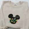 Mickey Logo Christmas Tangled Lights Embroidered Shirt, Disney Characters Embroidered Hoodie, Best Christmas Gifts For Family