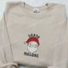 Santa Malone Embroidered Shirt, Christmas Embroidered Hoodie, Best Gifts For Family