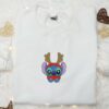 Stitch Reindeer Embroidered Shirt, Disney Characters Embroidered Hoodie, Christmas Embroidered Shirt