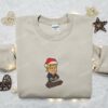 Donald Trump Santa Claus Embroidered Sweatshirt, Funny Christmas Embroidered Hoodie, Best Christmas Gift Ideas