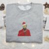 Drake Xmas Embroidered Shirt, Celebrity Christmas Embroidered Shirt, Best Christmas Gift Ideas For Fans