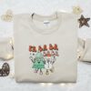 Fa La La La Christmas Tree Snowman Embroidered Sweatshirt, Cute Christmas Embroidered Shirt, Best Christmas Gift Ideas For Friends