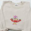 Daisy Duck Merry Christmas Embroidered Shirt, Disney Characters Embroidered Hoodie, Christmas Embroidered Sweatshirt