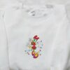 Daisy Duck With Christmas Lights Embroidered Shirt, Disney Characters Embroidered Hoodie, Christmas Embroidered Sweatshirt
