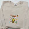 Donald Duck Christmas Elements Embroidered Shirt, Disney Characters Embroidered Hoodie, Christmas Embroidered Sweatshirt