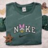 Smiling Daisy Duck Embroidered Shirt, Disney Characters Embroidered Hoodie, Cozy Gifts For Girlfriend