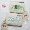 Chibi Toothless And Light Fury x Nike Couple Embroidered Shirt, How To Train Your Dragon Cartoon Embroidered Hoodie, Valentine’s Day Embroidered Sweatshirt